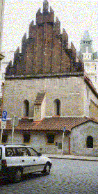 Photo of old-new synagogue, click here for better view